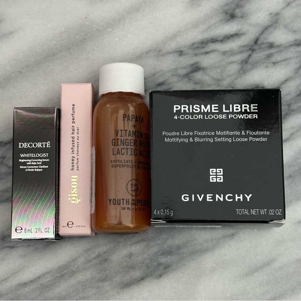 Lot of 4 Travel Products Givenchy Decorte Gisou Youth to the People